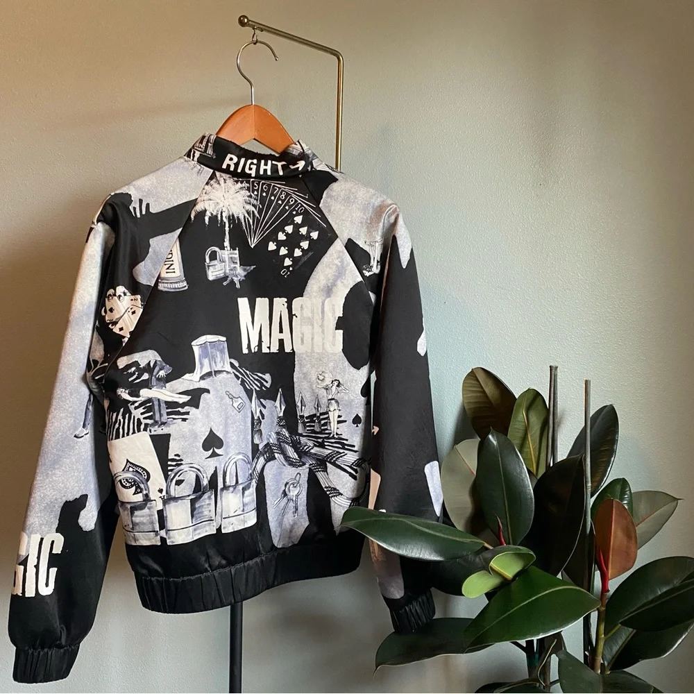 Hand painted silk bomber - Picture 2 of 4
